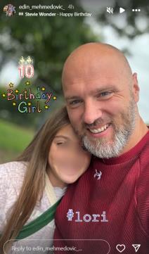 Edo Mehmedović s kćeri