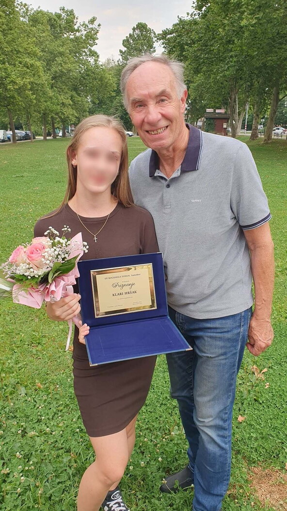 Drago Celizić i unuka Klara