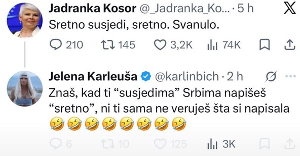 Jelena Karleuša i Jadranka Kosor