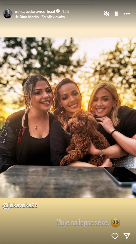 Milica Todorović sa sestrama Jovanom i Anđelom