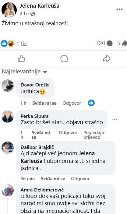 Karleuša o Thompsonu