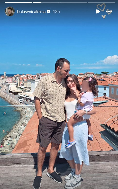 Aleksa Balašević s obitelji