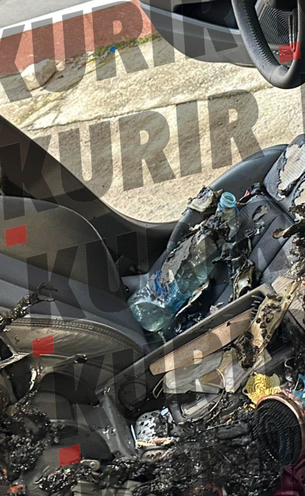 Tijani Ajfon zapaljen automobil