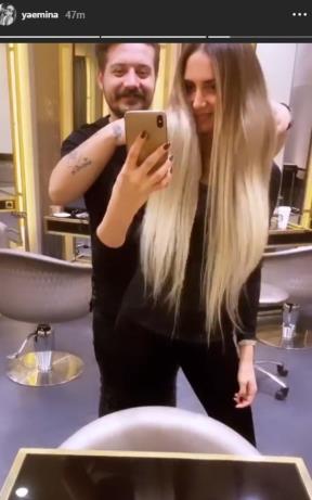Emina Jahović s plavom kosom