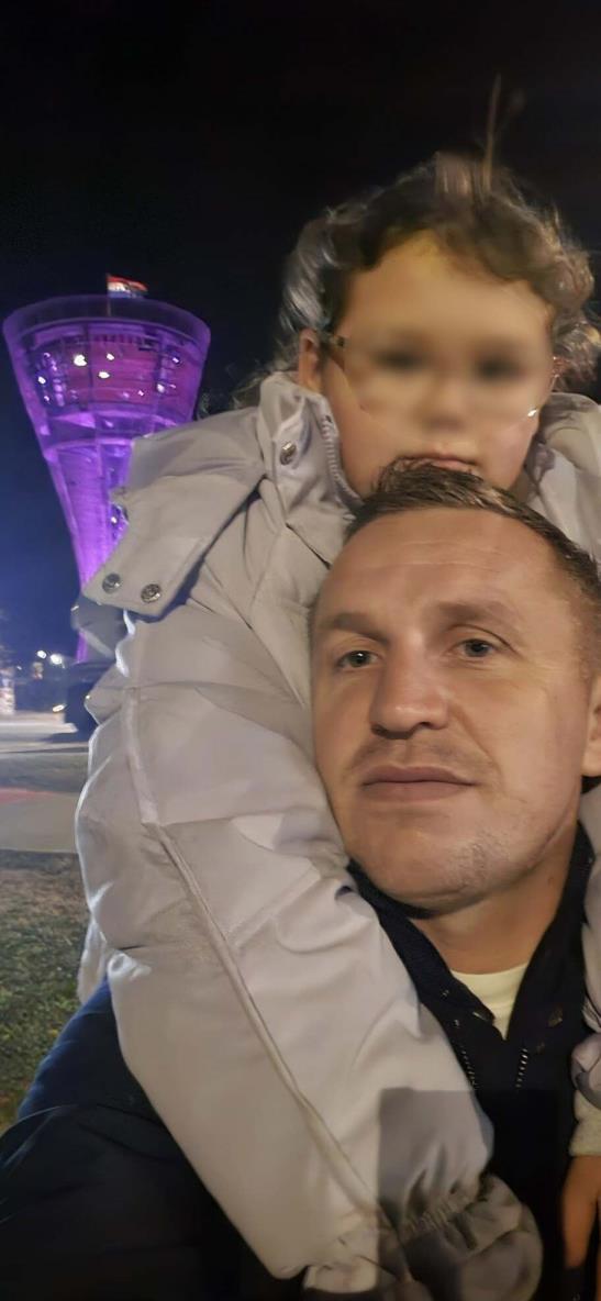 Toni Patrčević s kćerkicom Hanom