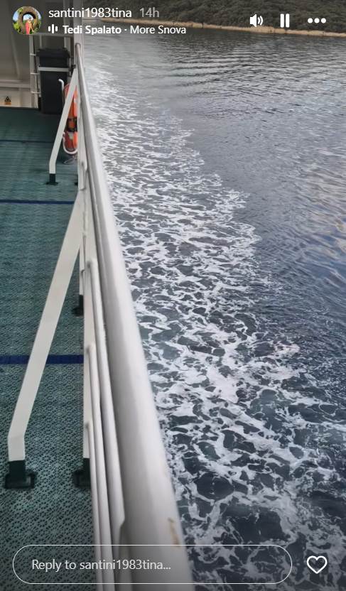 Kristina Santini na brodu