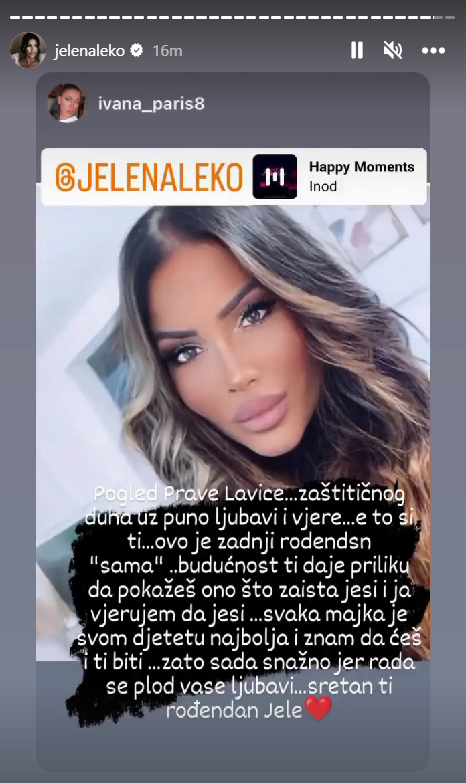 Ivana Paris Jeleni Leko čestitala rođendan