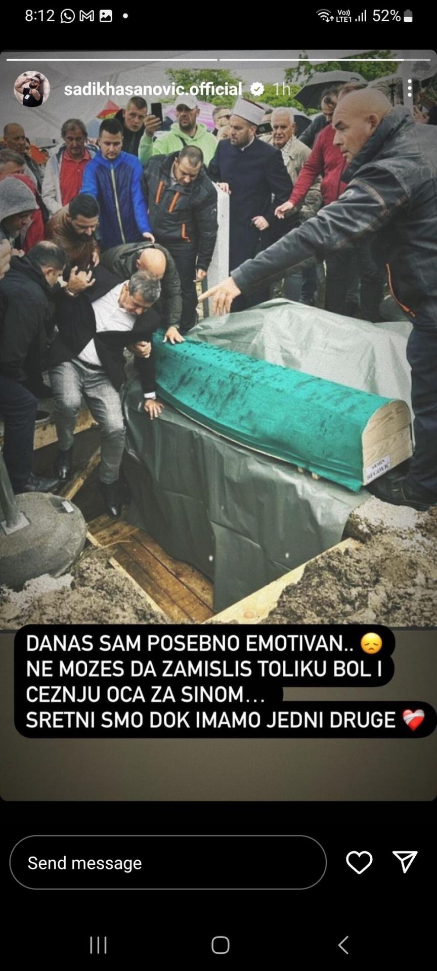 Sprovod sina Enesa Begovića